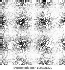Vector halftone texture. Black and white abstract background. Chaotic pattern of dots