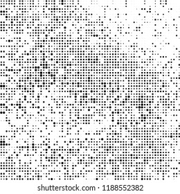 Vector halftone texture. Black and white abstract background. Chaotic pattern of dots
