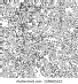 Vector halftone texture. Black and white abstract background. Chaotic pattern of dots