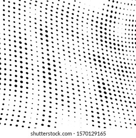Vector halftone texture. Chaotic dance of dots. Template for printing on posters, labels, business cards. Abstract background