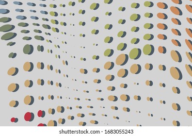 Vector halftone texture. Chaotic dance of dots. Template for printing on posters, labels, business cards. Abstract background