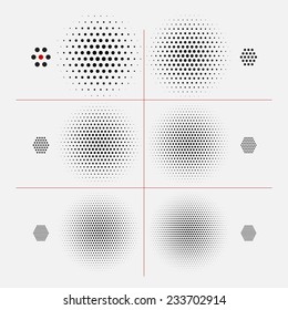 Vector Halftone Texture In Different Resolution.