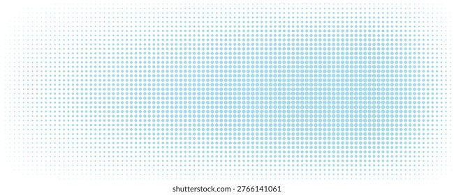 Vector Halftone Texture with the dots becoming smaller and more spaced out towards the edges, and larger and more concentrated in the center.
