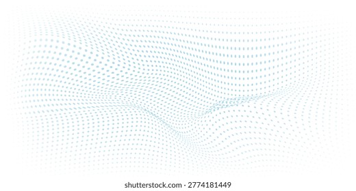Vector Halftone Texture with the dots becoming smaller and more spaced out towards the edges, and larger and more concentrated in the center.