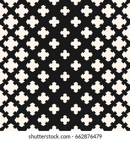 Vector halftone texture, monochrome seamless pattern, gradient transition effect from light to dark. Geometric background with floral shapes, carved crosses. Stylish abstract design for prints, decor