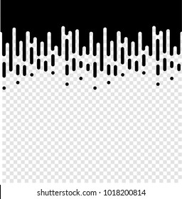 Vector Halftone Transition Abstract Wallpaper Pattern. Seamless Black And White Irregular Rounded Lines Background for modern flat web site design.