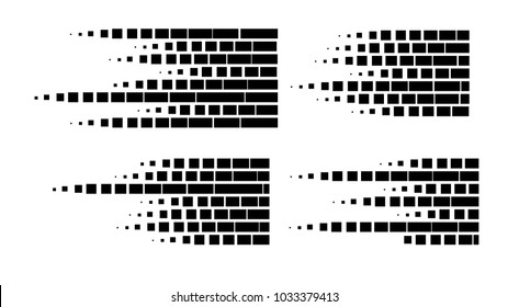 Vector Halftone Transition Abstract Wallpaper Pattern. Seamless Black And White Irregular Rounded Lines Background for modern flat web site design.