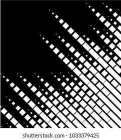 Vector Halftone Transition Abstract Wallpaper Pattern. Seamless Black And White Irregular Rounded Lines Background for modern flat web site design.