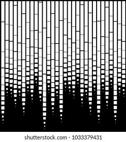 Vector Halftone Transition Abstract Wallpaper Pattern. Seamless Black And White Irregular Rounded Lines Background for modern flat web site design.