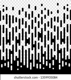 Vector Halftone Transition Abstract Wallpaper Pattern. Seamless Black And White Irregular Rounded Lines Background for modern flat web site design.Vector illustration EPS 10.