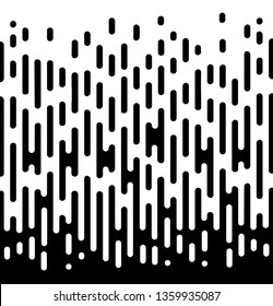 Vector Halftone Transition Abstract Wallpaper Pattern. Seamless Black And White Irregular Rounded Lines Background for modern flat web site design.Vector illustration EPS 10.