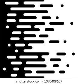 Vector Halftone Transition Abstract Wallpaper. Seamless Black And White Irregular Rounded Lines Background for modern flat web site design.Vector illustration EPS 10.