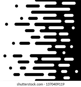 Vector Halftone Transition Abstract Wallpaper. Seamless Black And White Irregular Rounded Lines Background for modern flat web site design.Vector illustration EPS 10.