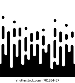 Vector Halftone Transition Abstract Wallpaper Pattern. Seamless Black And White Irregular Rounded Lines Background for modern flat web site design.