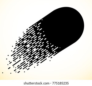 Vector Halftone Transition Abstract Wallpaper.Black And White Irregular Rounded Lines Background for modern flat web site design.