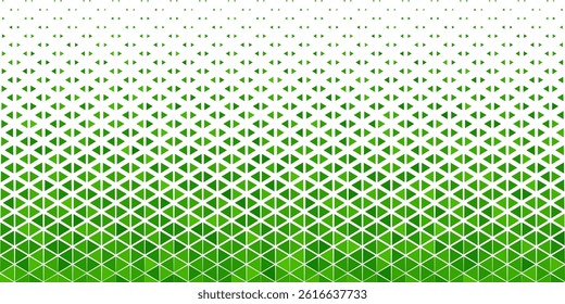 Vector Halftone triangles abstract background. Green geometric pattern. Hipster fashion design print. Geometric design on a white background. Healthcare, science and medicine background.