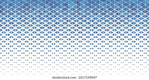 Vector Halftone triangles abstract background. Blue geometric pattern. Hipster fashion design print. Geometric shape design on a white background. Healthcare, science and medicine background.