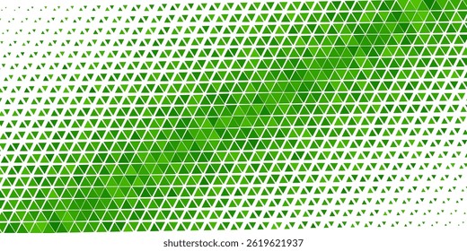 Vector Halftone triangles abstract background. Green geometric pattern. Hipster fashion design print. Geometric design on a white background. Healthcare, science and medicine background.