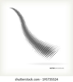 Vector halftone wave abstract background