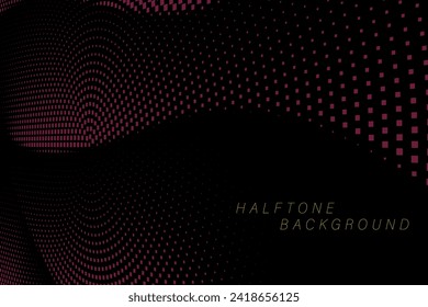 Vector halftone wavy effect. Vibrant abstract half tone background