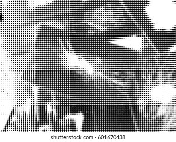 vector halftones background.Distress Dirty Damaged Spotted Circles Overlay Dots Texture . Grunge Effect .