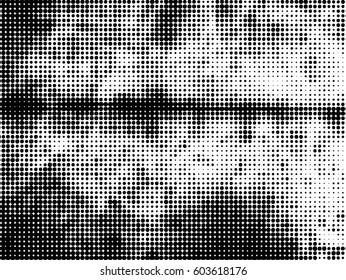 vector halftones background.Distress Dirty Damaged Spotted Circles Overlay Dots Texture . Grunge Effect .