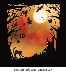 Vector Halloween background.