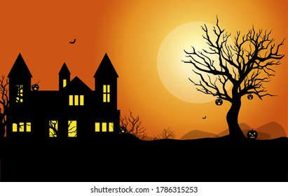 Vector Halloween background. Easy to Edit 
