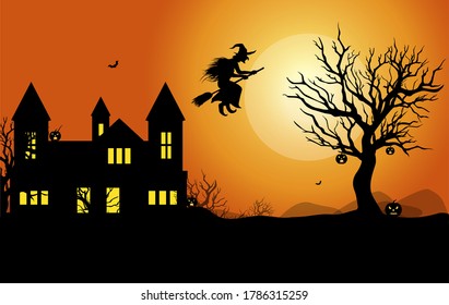 Vector Halloween background. Easy to Edit 