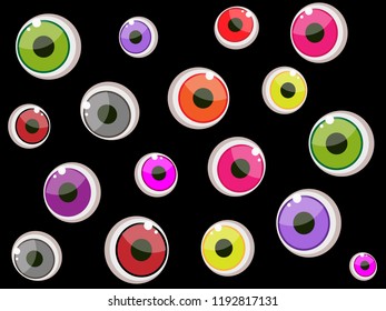 Vector Halloween background with eyes. eps 10. 31 October