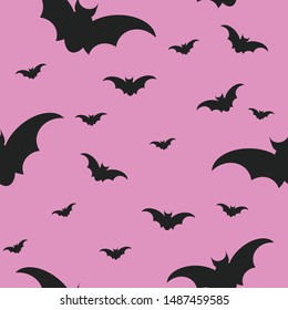 Vector Halloween Background Flock Bats On Stock Vector (royalty Free 