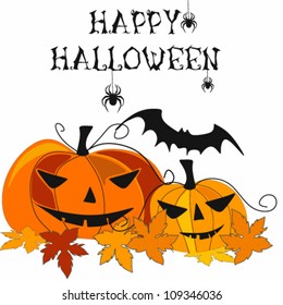 Vector Halloween  background illustration