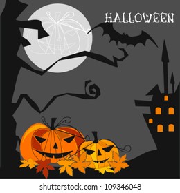 Vector Halloween  background illustration