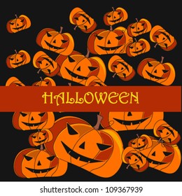 Vector Halloween  background illustration