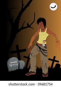 fondo de halloween vectorial, ilustración