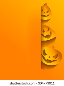 Vector Halloween background with stickers for Halloween 