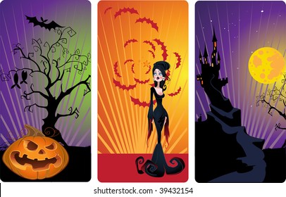 vector halloween banners