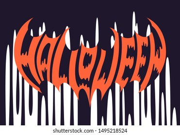 vector halloween bat and black liquid melt background for brochure banner and publication