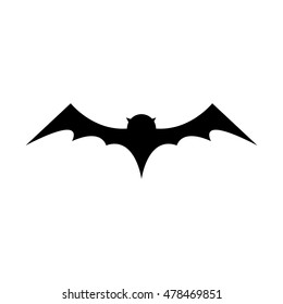 vector halloween bat icon. vector bat silhouette isolated on white