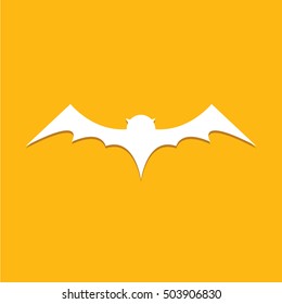 vector halloween bat icon. vector bat silhouette