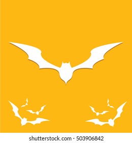 vector halloween bat icon. vector bat silhouette