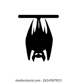Vector Halloween black bat silhouettes for holiday horror night, vector cartoon icons. Flying vampire bat silhouettes.