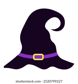 Vector Halloween black witch's hat