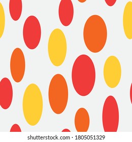 Vector halloween bold circles and dots seamless pattern background