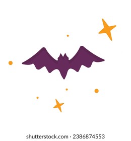 Vektorhalloween-Karte mit fliegenden Fledermäusen.