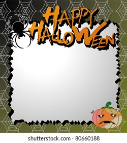 vector halloween card / letter paper