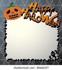 vector halloween card/letter paper