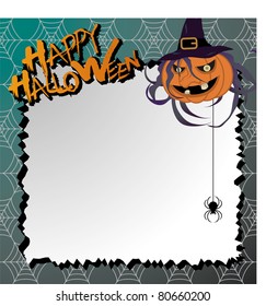 vector halloween card/letter paper