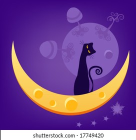 Vector Halloween Cartoon Card