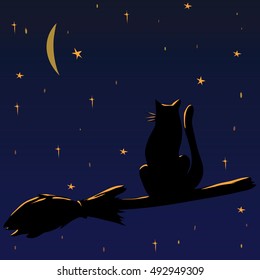 Vector halloween cat